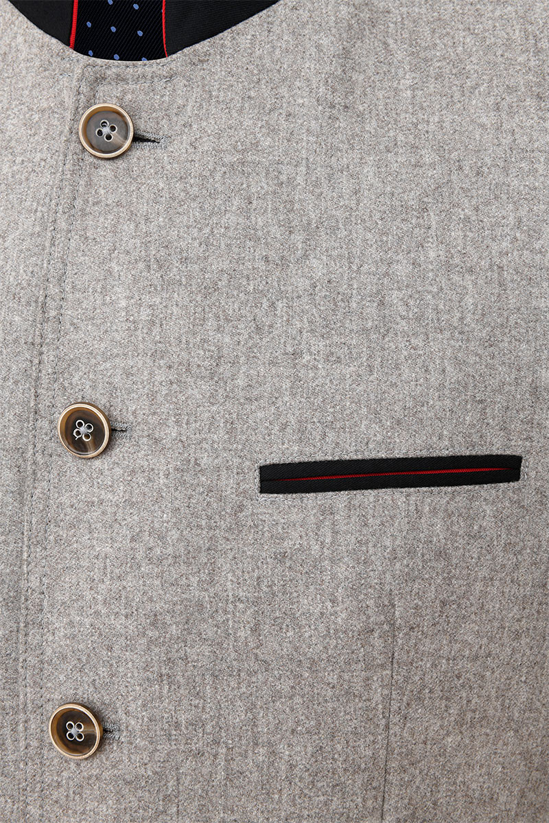 Veste flanelle col mao