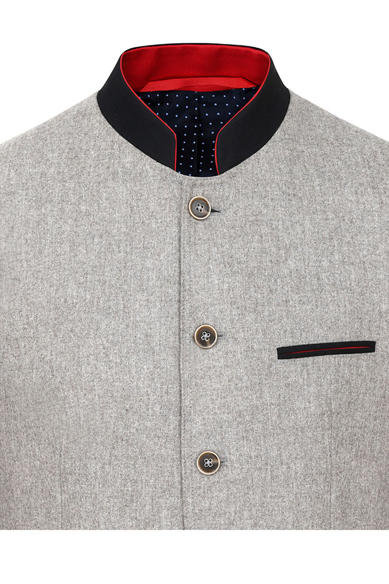 Veste flanelle col mao