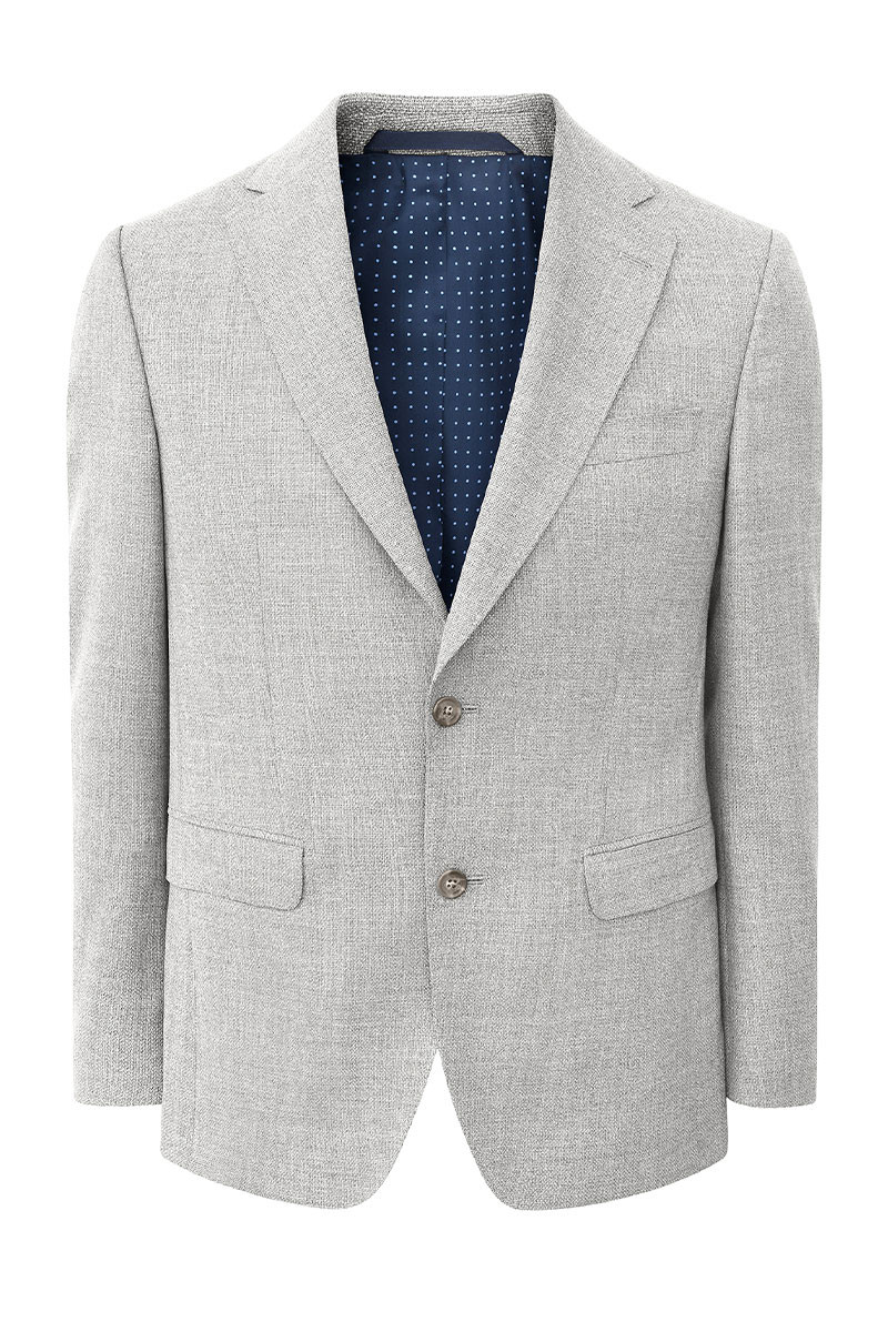 Veste Sergio semi-cintrée en laine natté