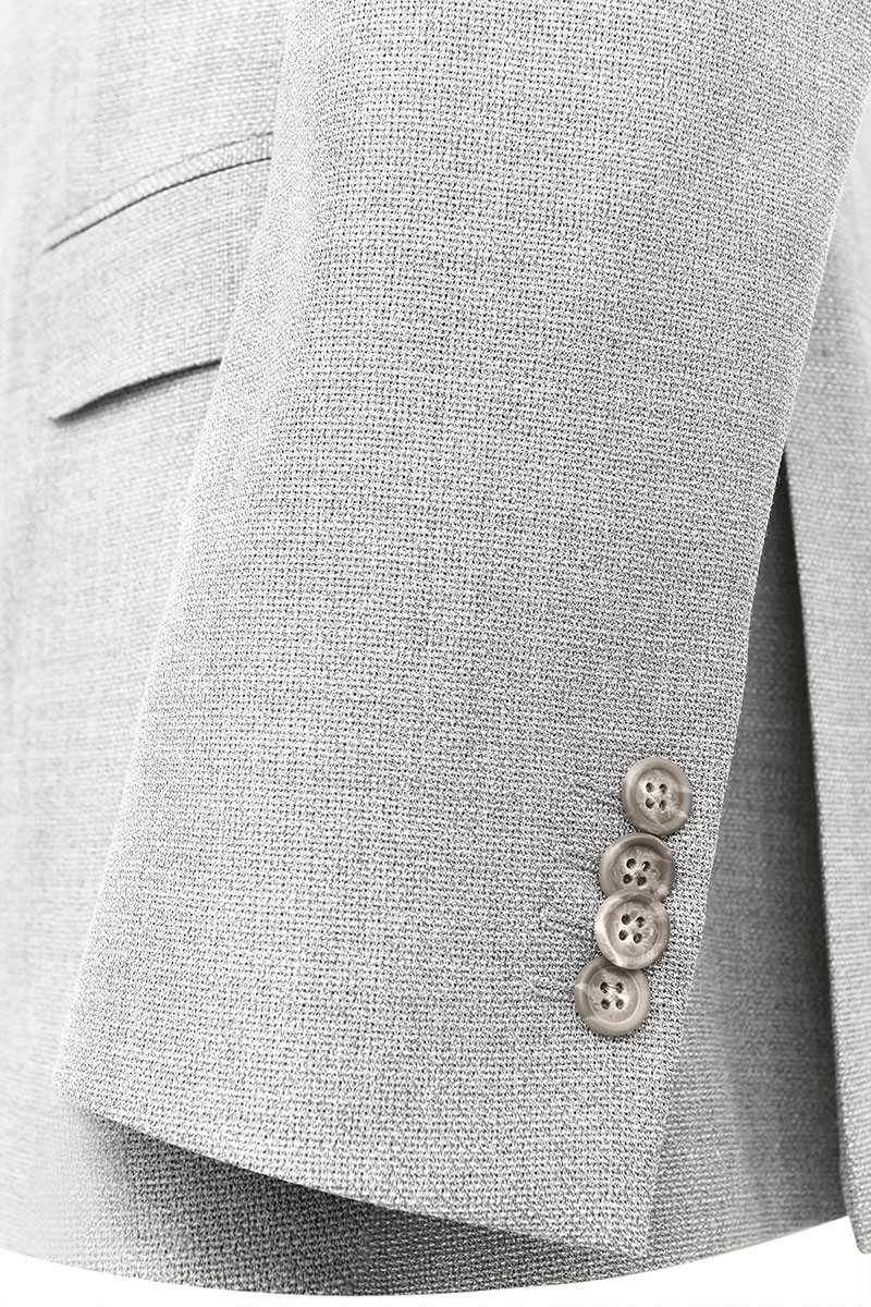 Veste Sergio semi-cintrée en laine natté