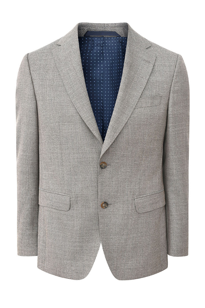Veste Sergio semi-cintrée en laine natté