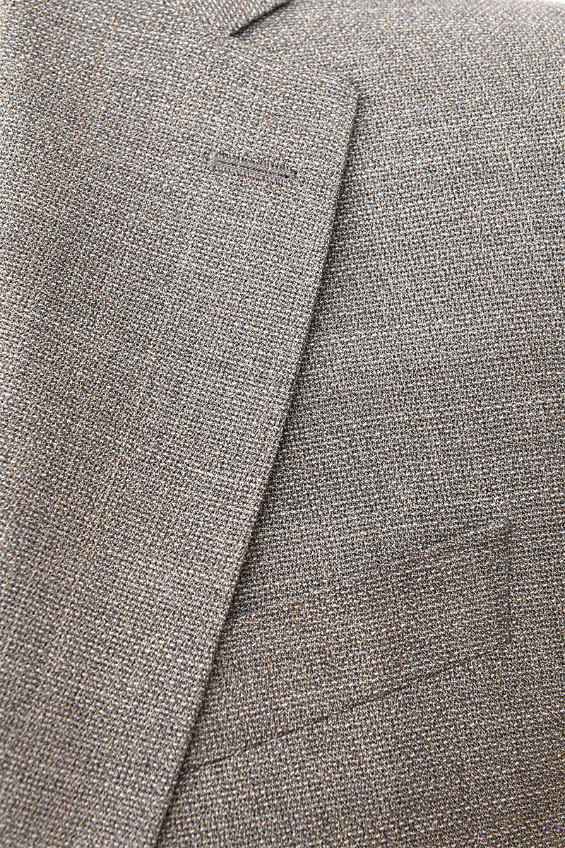 Veste Sergio semi-cintrée en laine natté