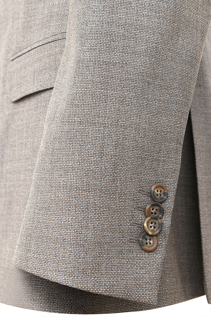 Veste Sergio semi-cintrée en laine natté