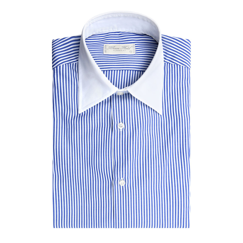 Chemise Arnaud Lorient col italien allongé bicolore