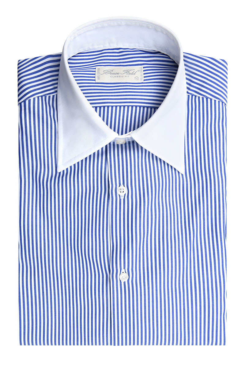 Chemise Arnaud Lorient col italien allongé bicolore