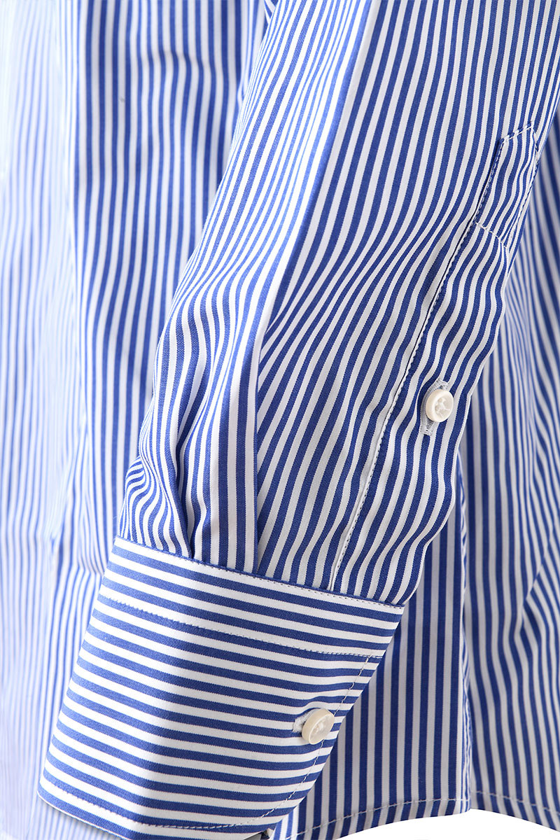 Chemise Arnaud Lorient col italien allongé bicolore
