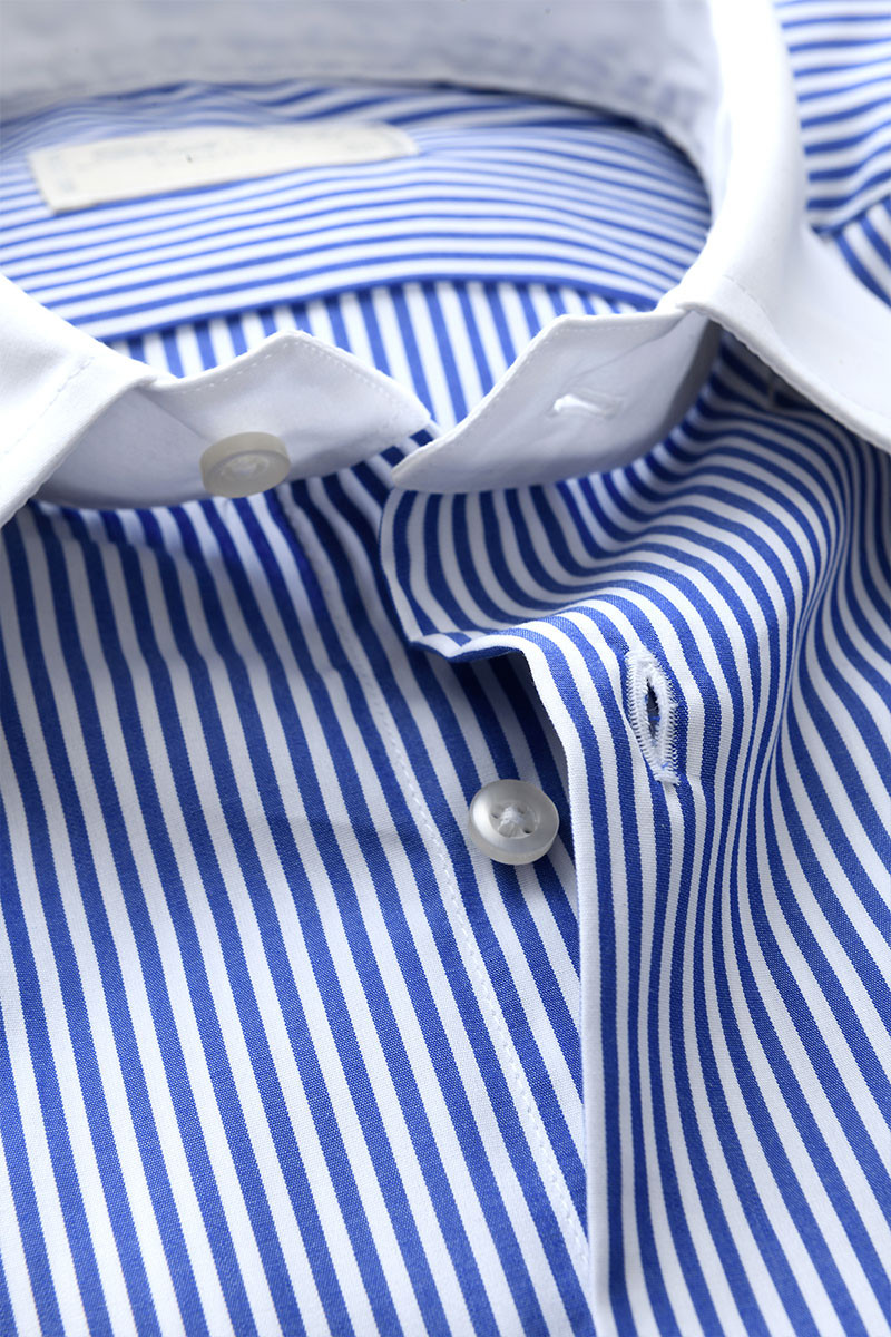 Chemise Arnaud Lorient col italien allongé bicolore