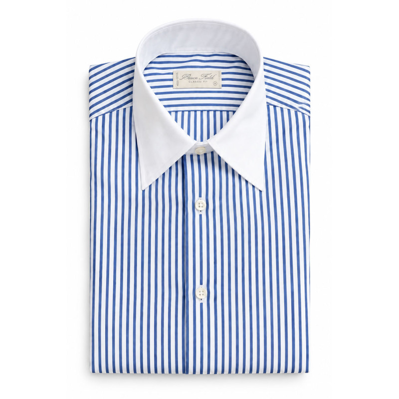 Chemise Arnaud Lenarca col italien allongé bicolore