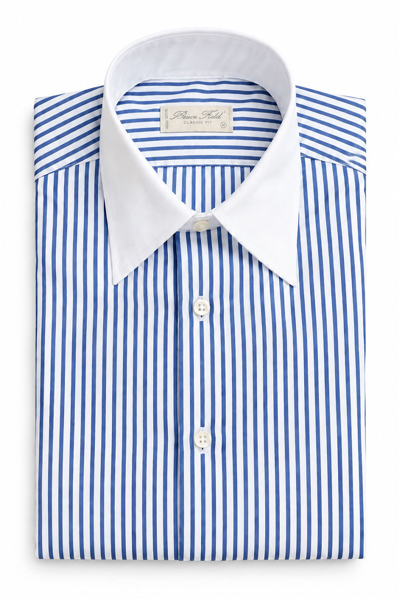 Chemise Arnaud Lenarca col italien allongé bicolore