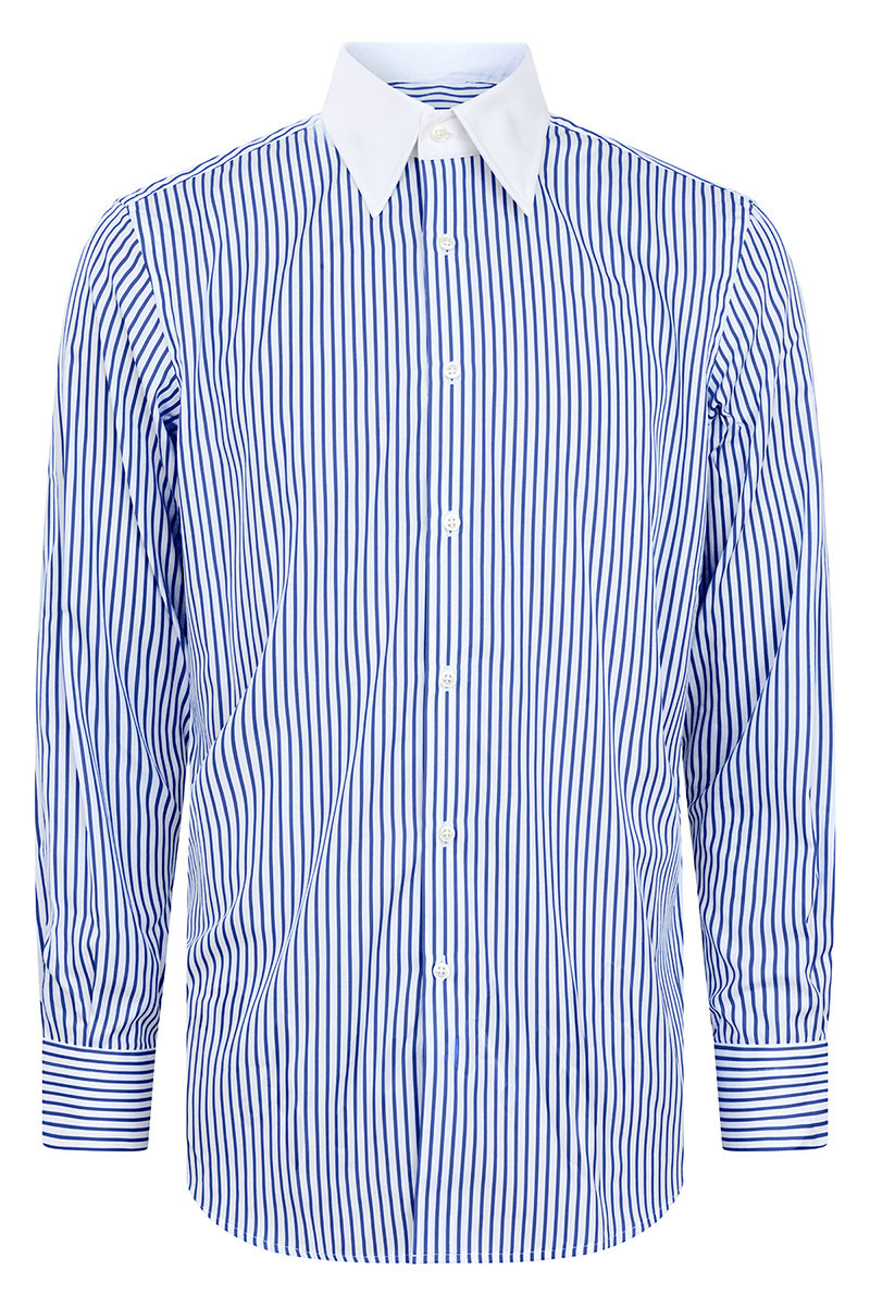 Chemise Arnaud Lenarca col italien allongé bicolore