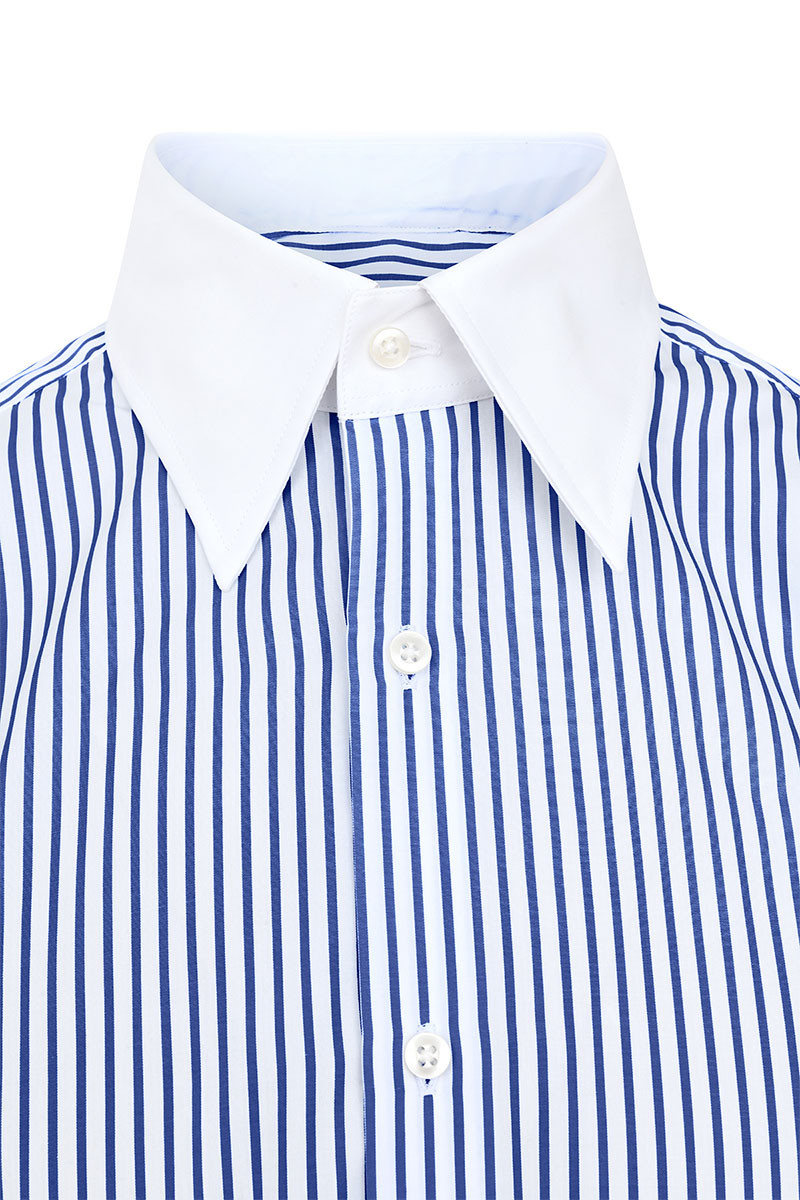 Chemise Arnaud Lenarca col italien allongé bicolore