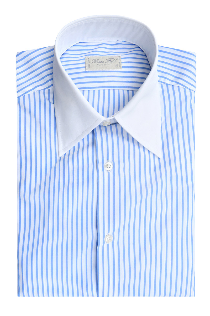 Chemise Arnaud Lenarca col italien allongé bicolore