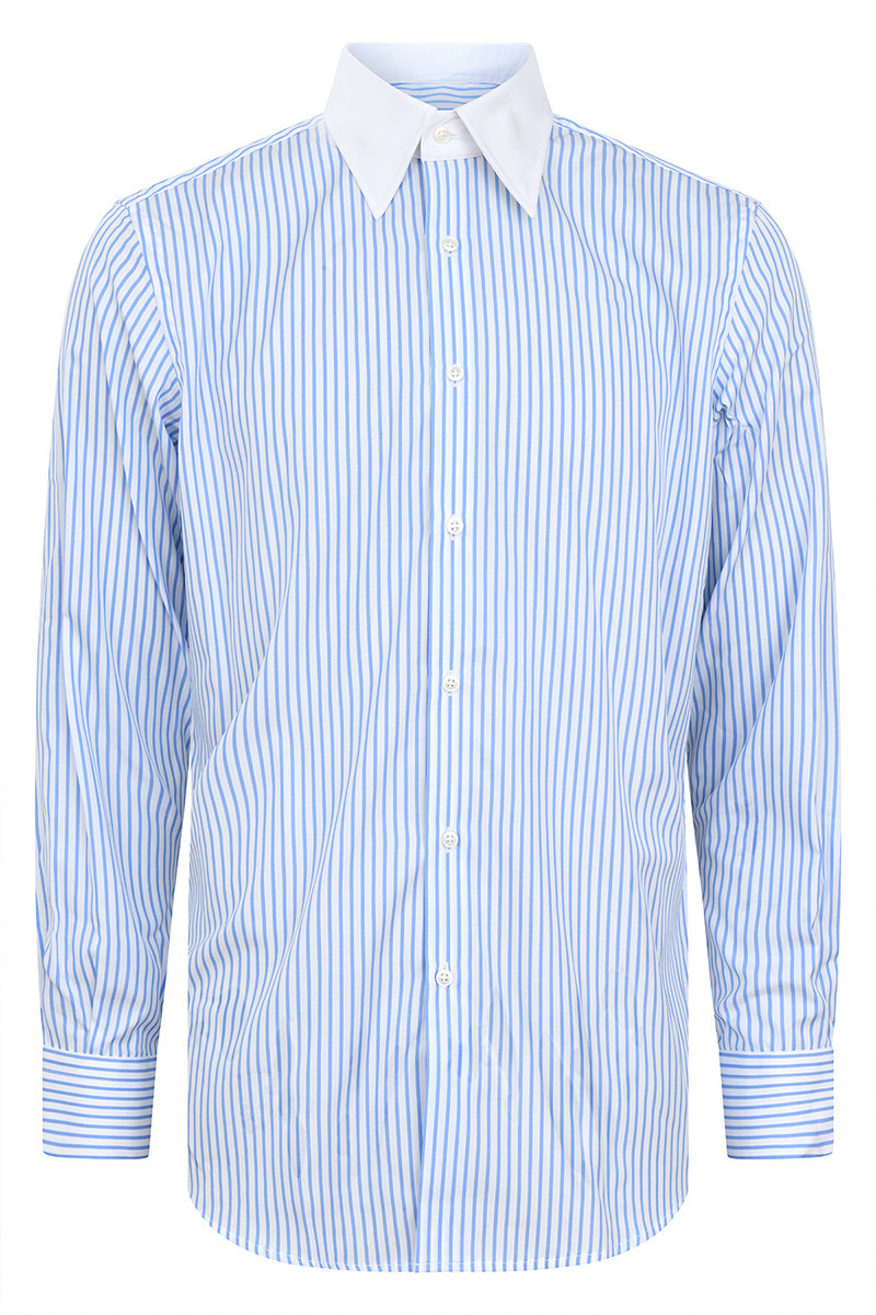 Chemise Arnaud Lenarca col italien allongé bicolore