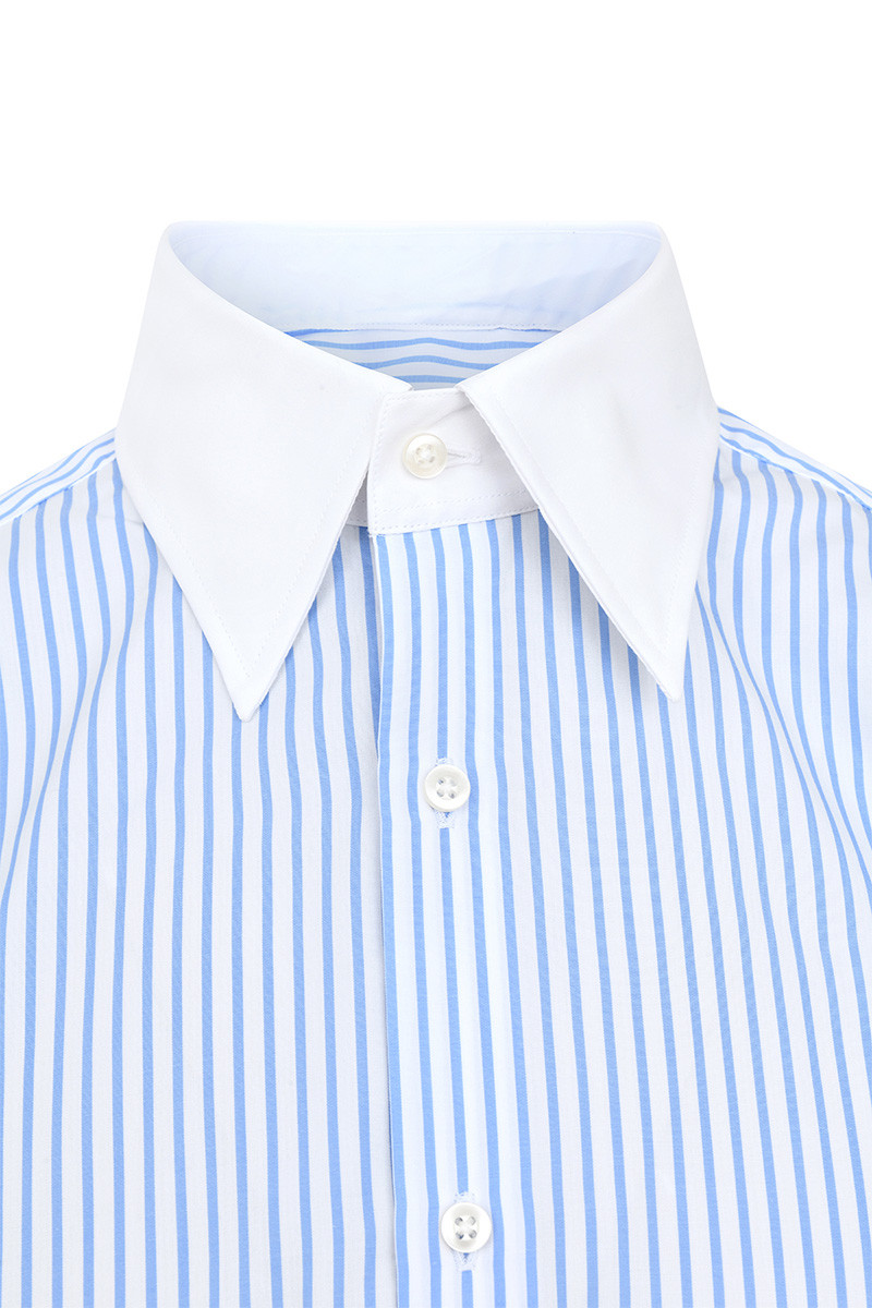 Chemise Arnaud Lenarca col italien allongé bicolore