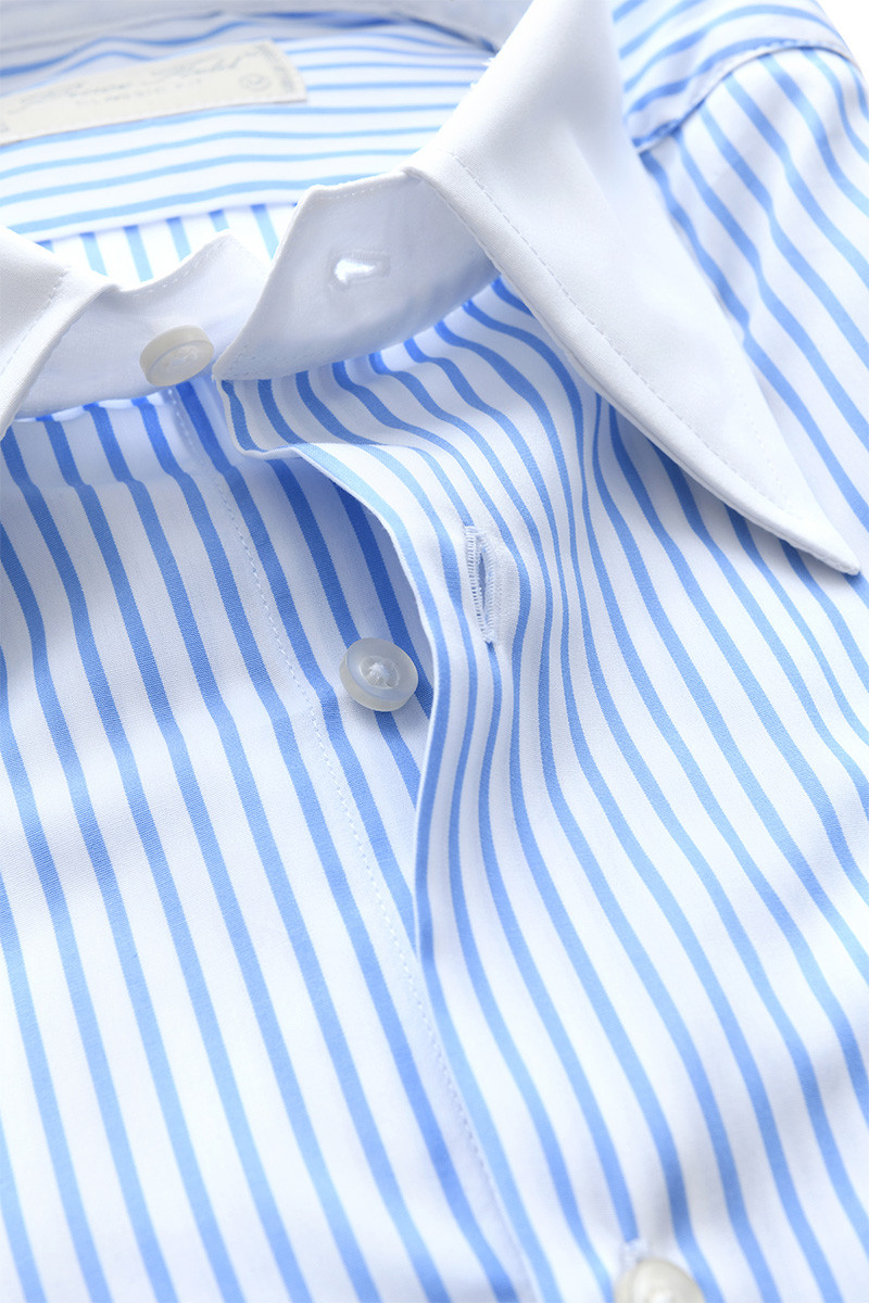 Chemise Arnaud Lenarca col italien allongé bicolore