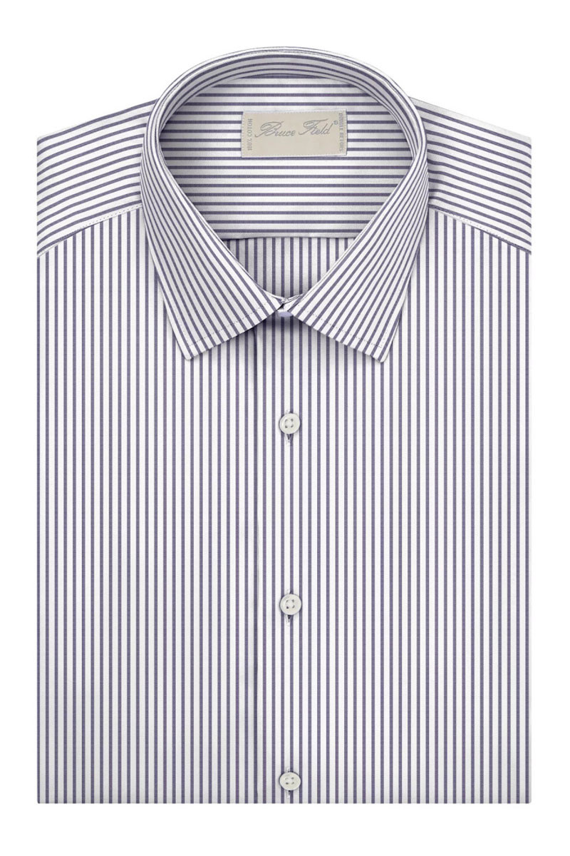 Chemise Benton cintrée en pur coton à rayures Minaret