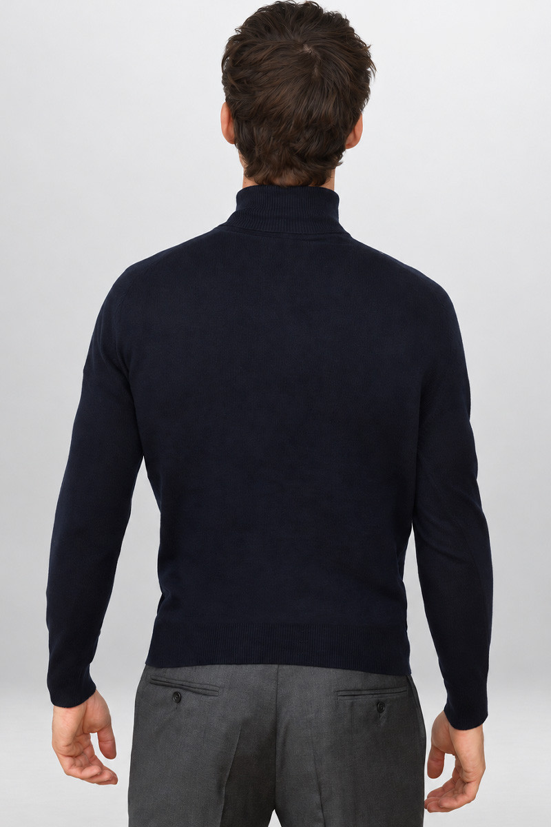 Pull laine cachemire col roulé GG12