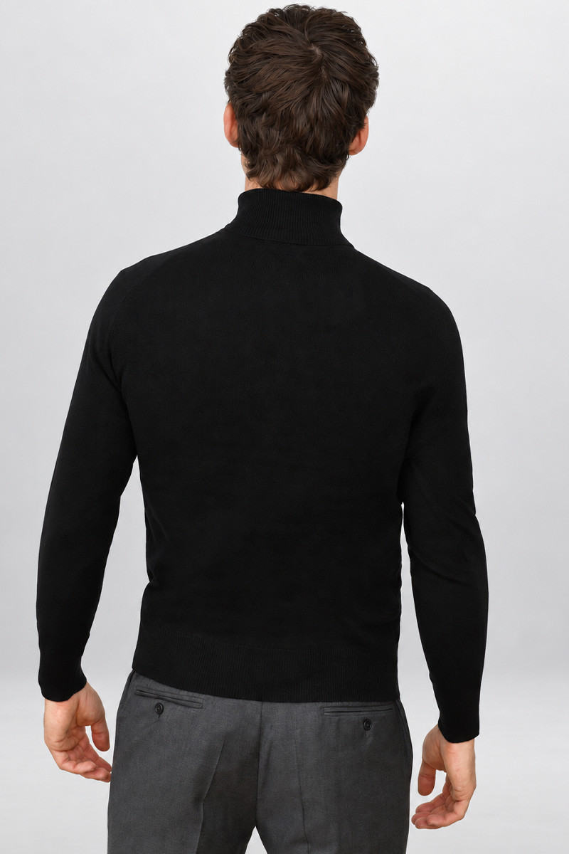 Pull laine cachemire col roulé GG12