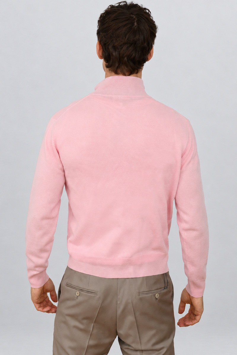 Pull zippé homme laine et cachemire Milo Bicolore | Bruce Field