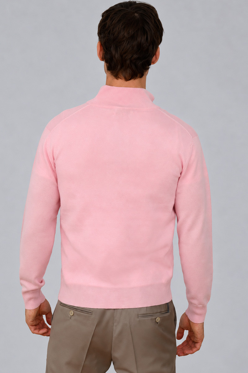 Pull Milo zippé homme en laine fine et cachemire | Bruce Field