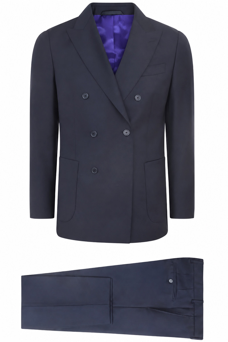 Costume Carlo croisé en pure laine Super 110’s Vitale Barberis Canonico