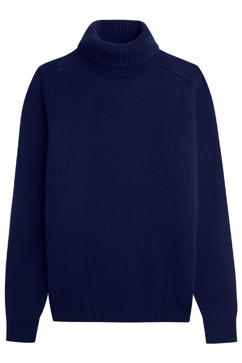 Pull homme col roulé en pure cachemire épais jauge 3 Marco