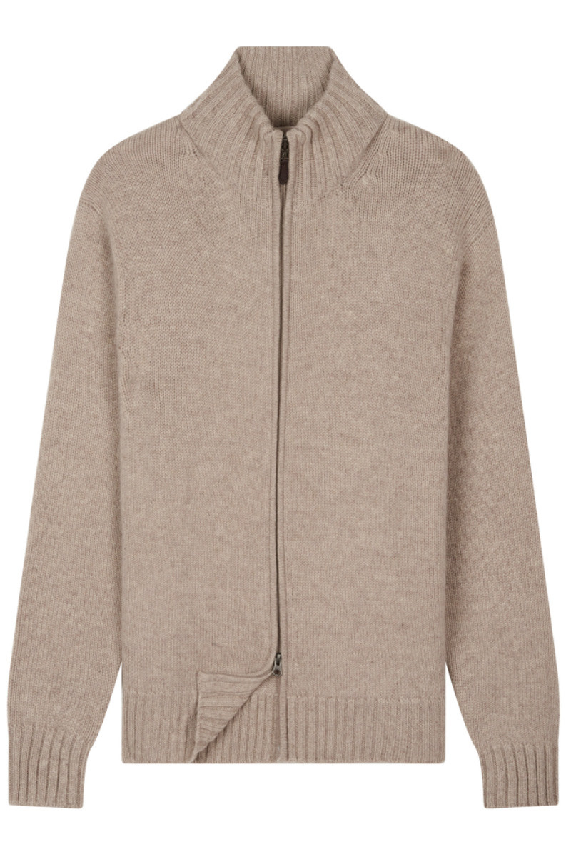 Gilet 100% cachemire zip GG3