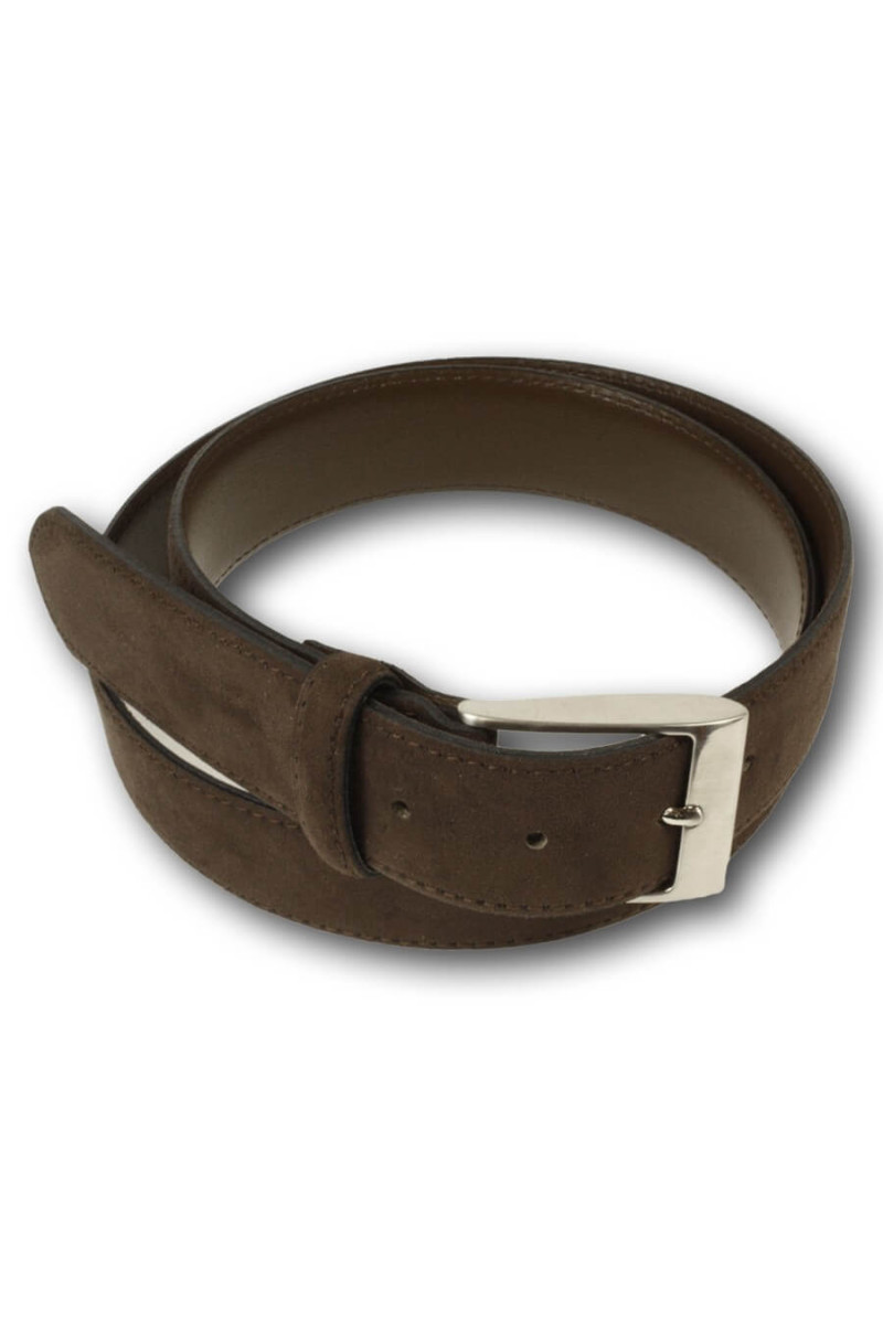 Ceinture homme en daim marron