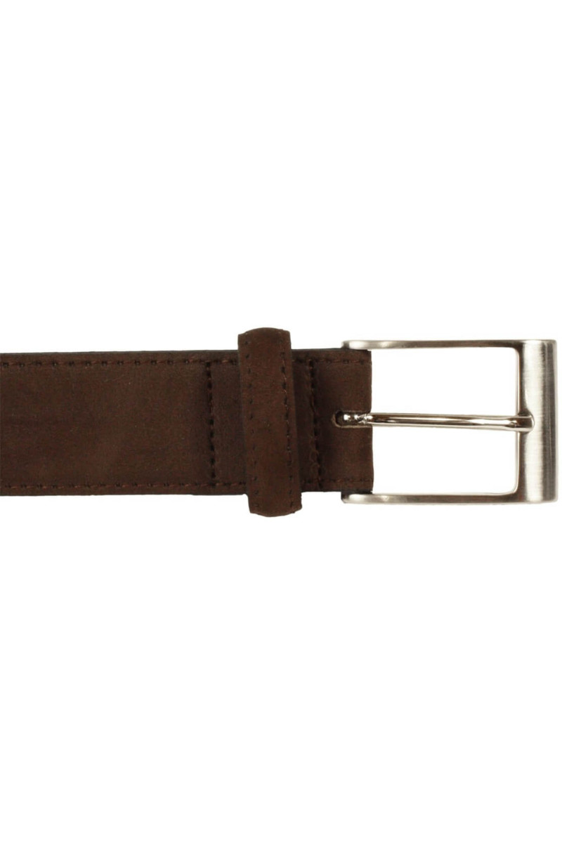 Ceinture homme en daim marron