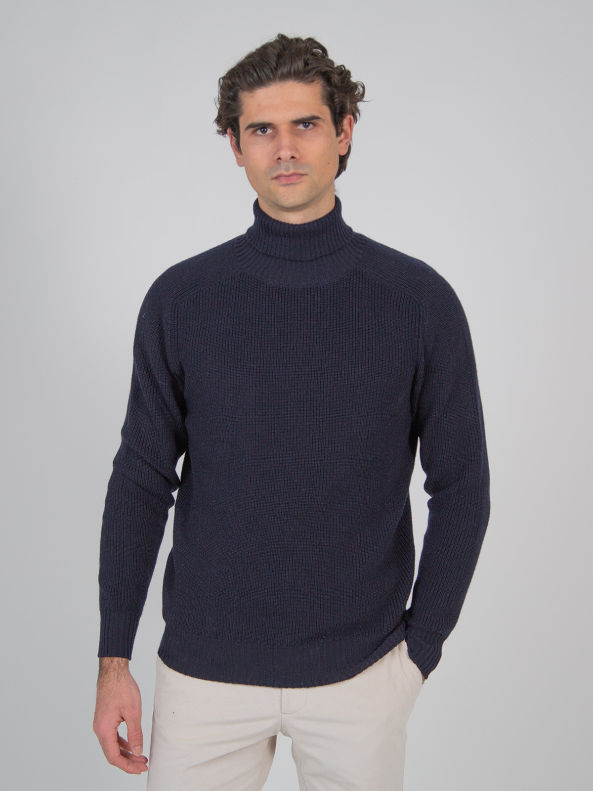 pull col roulé homme